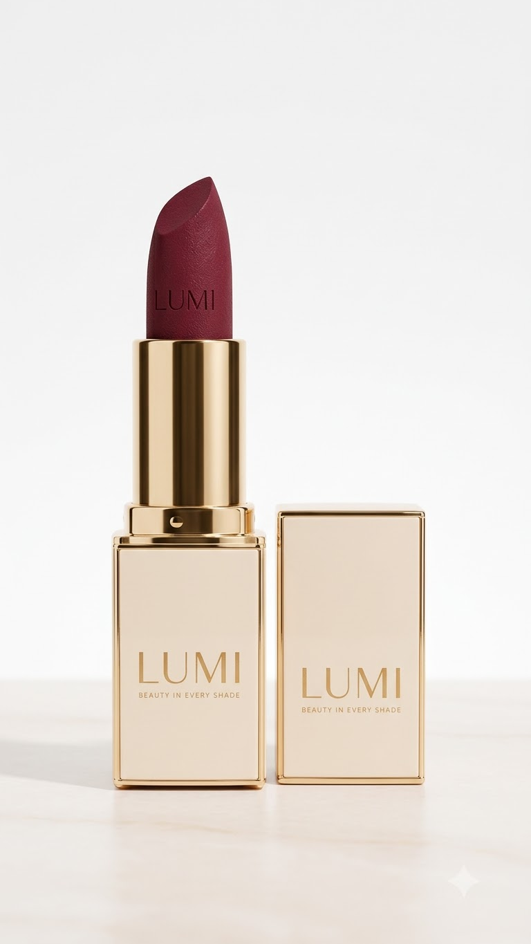 LUMI Berry Wine Matte Lipstick - Image 3
