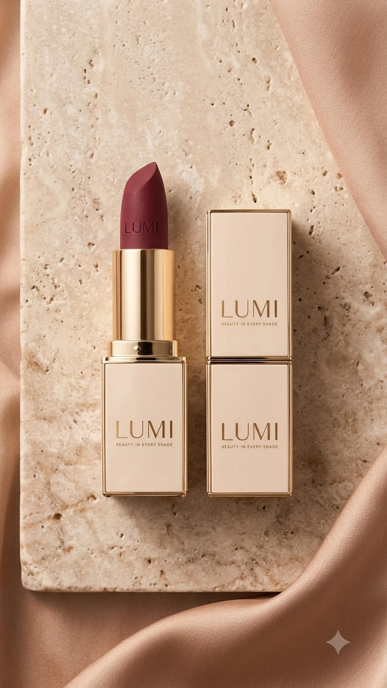 LUMI Berry Wine Matte Lipstick