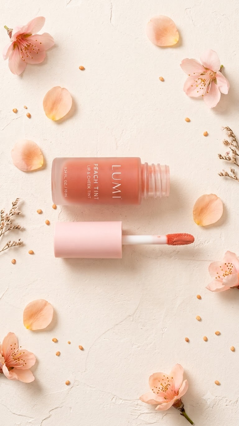 Lumi Peach Tint – Natural Peach Lip & Cheek Tint - Image 2